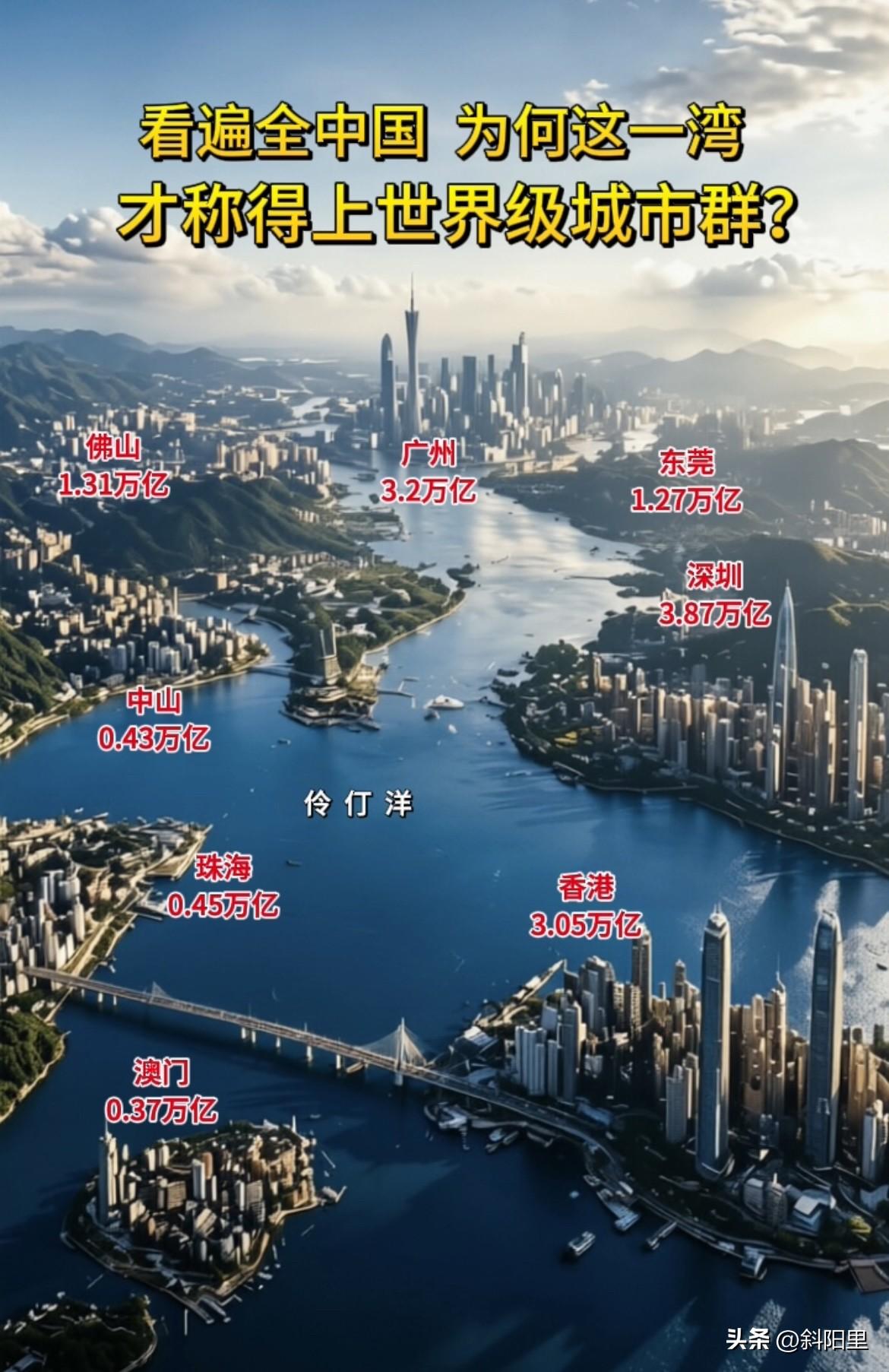 大湾区是中国最顶级的城市群，没有之一。即便是长三角也只能屈居第二。没办法，站在高