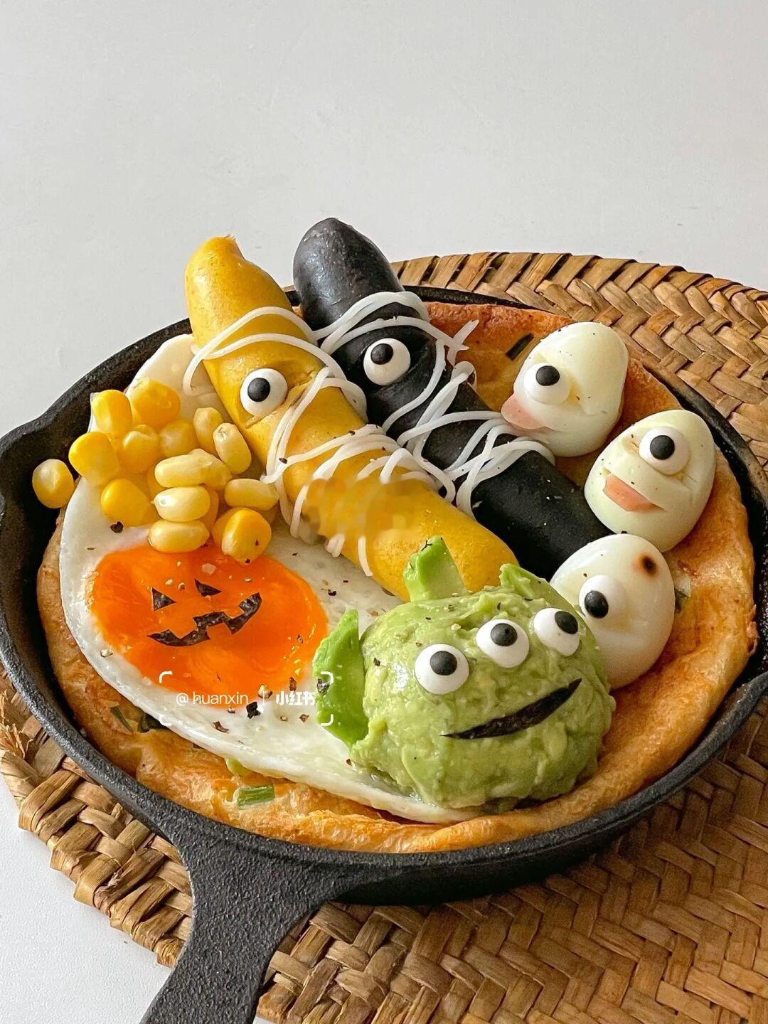 万圣节限定brunch🎃｜葱香荷兰松饼