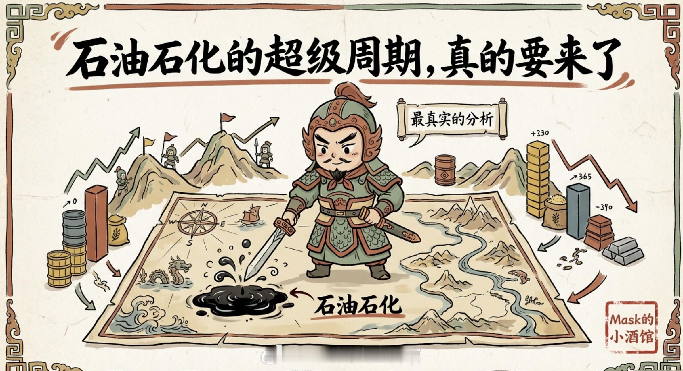 石油石化的周期要来了前一段时间说的石油石化，我是没想到后面说了还能再涨10个点，