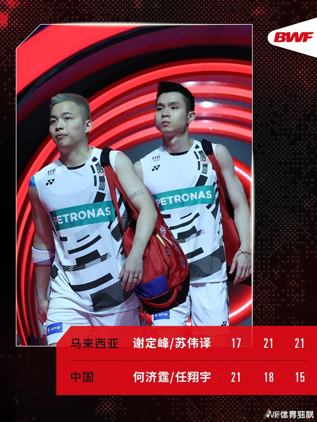 2024年世界羽联年终总决赛  小组赛赛况🔥谢定峰/苏伟译2-1何济霆/任翔宇