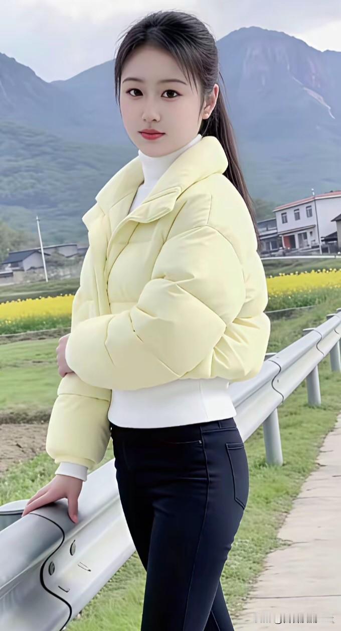 点绛唇·春野倚栏
 
嫩暖凝霜，遥山叠翠铺晴昼。田畴金秀，风过香盈袖。
素袄轻寒