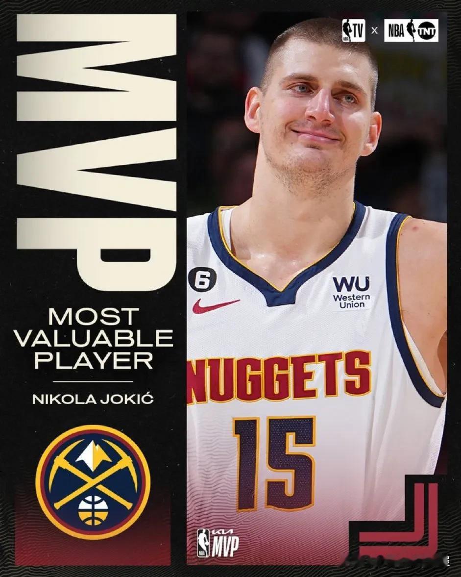 尼古拉·约基奇当选 2023/24 赛季 MVP！

小丑成为 NBA 历史上第