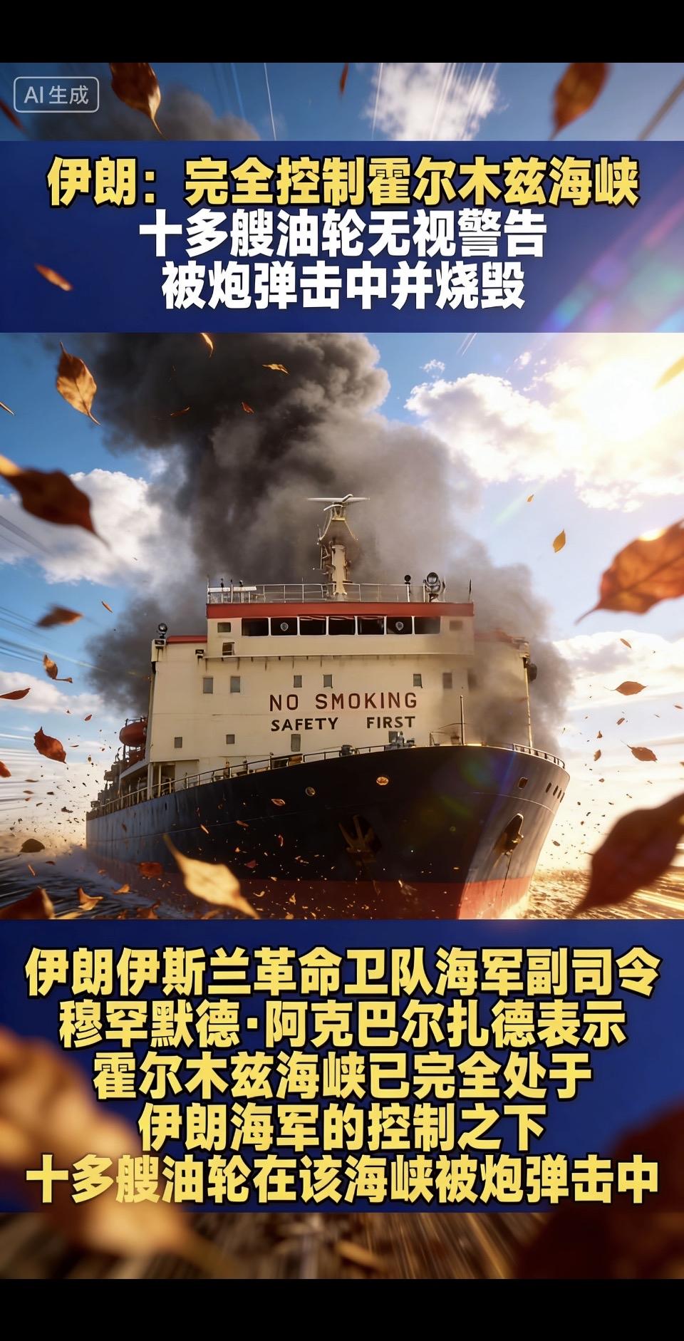 多艘油轮被炮击烧毁的消息传出后，国际油价立刻如同坐上了过山车，大幅飙升。各国的能