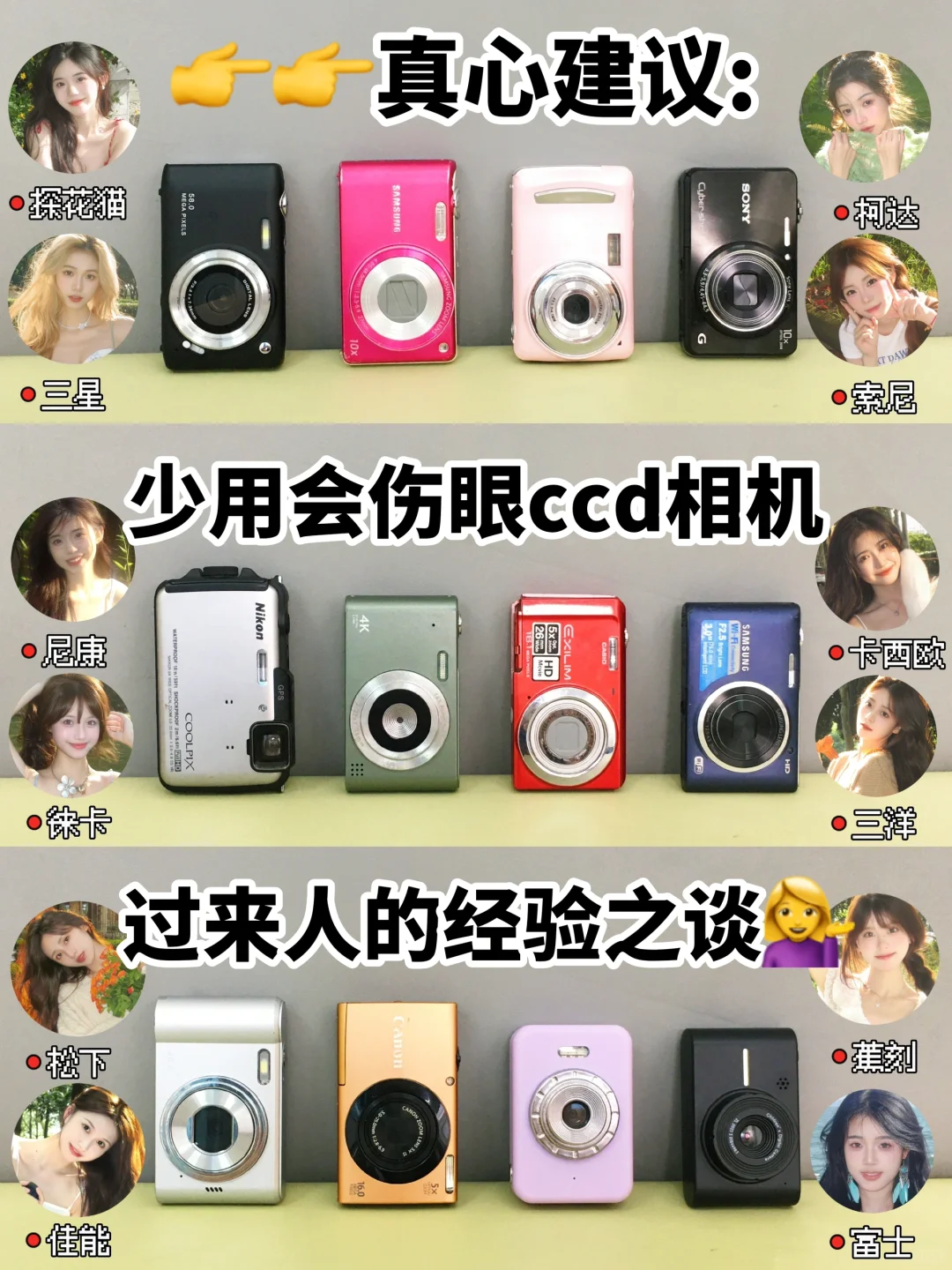 真实测评！压箱底的热门ccd相机都在这了！