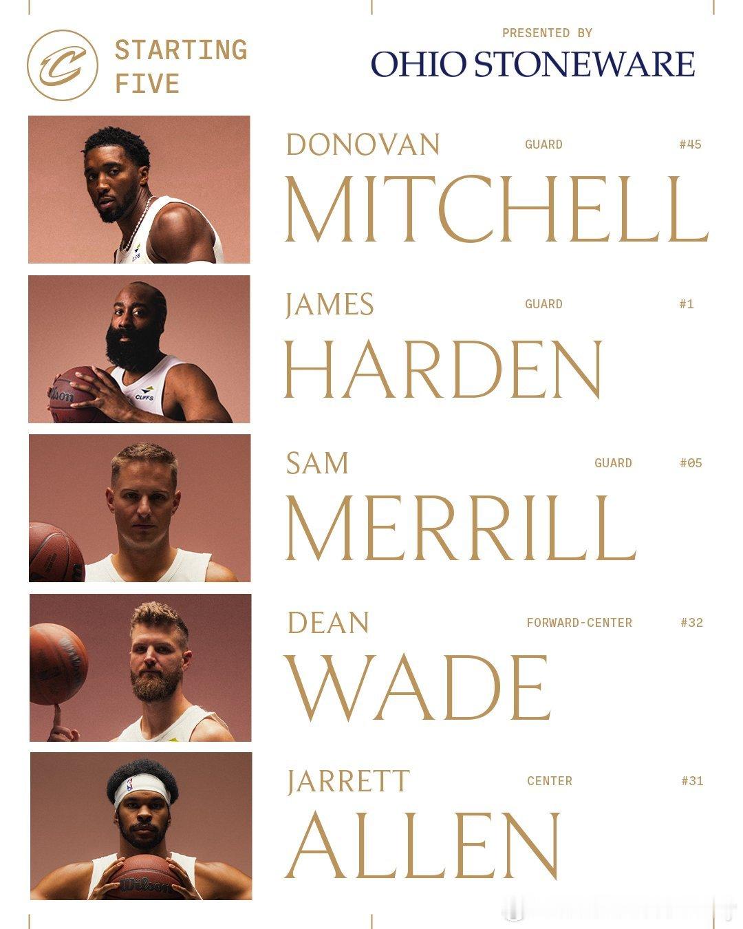 首发：米切尔 哈登 梅里尔 韦德 阿伦！原声看球：网页链接备用：网页链接