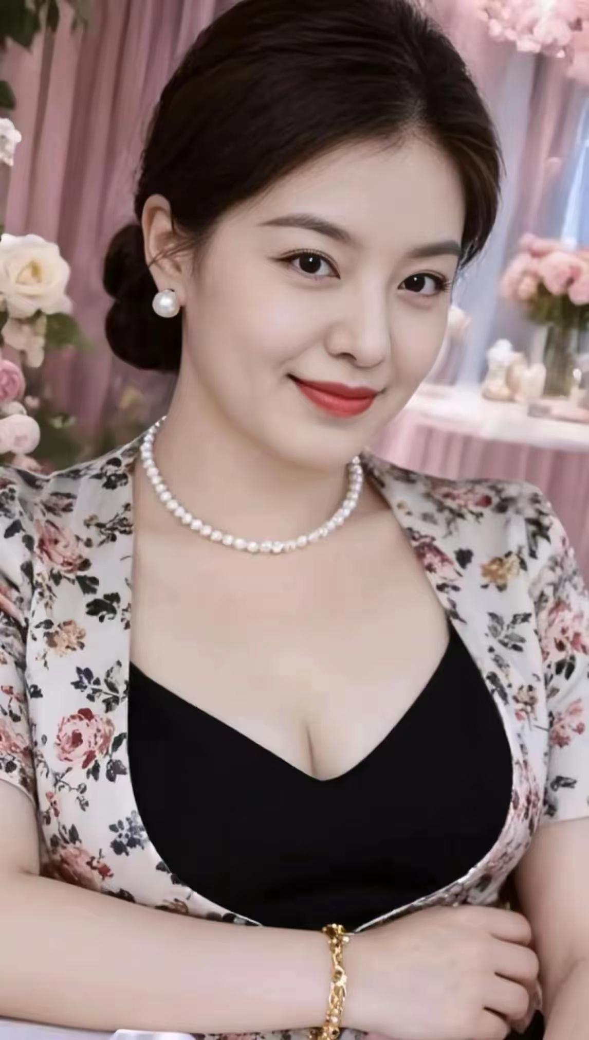 优雅气质，珍珠与花卉的完美结合，尽显女性魅力。