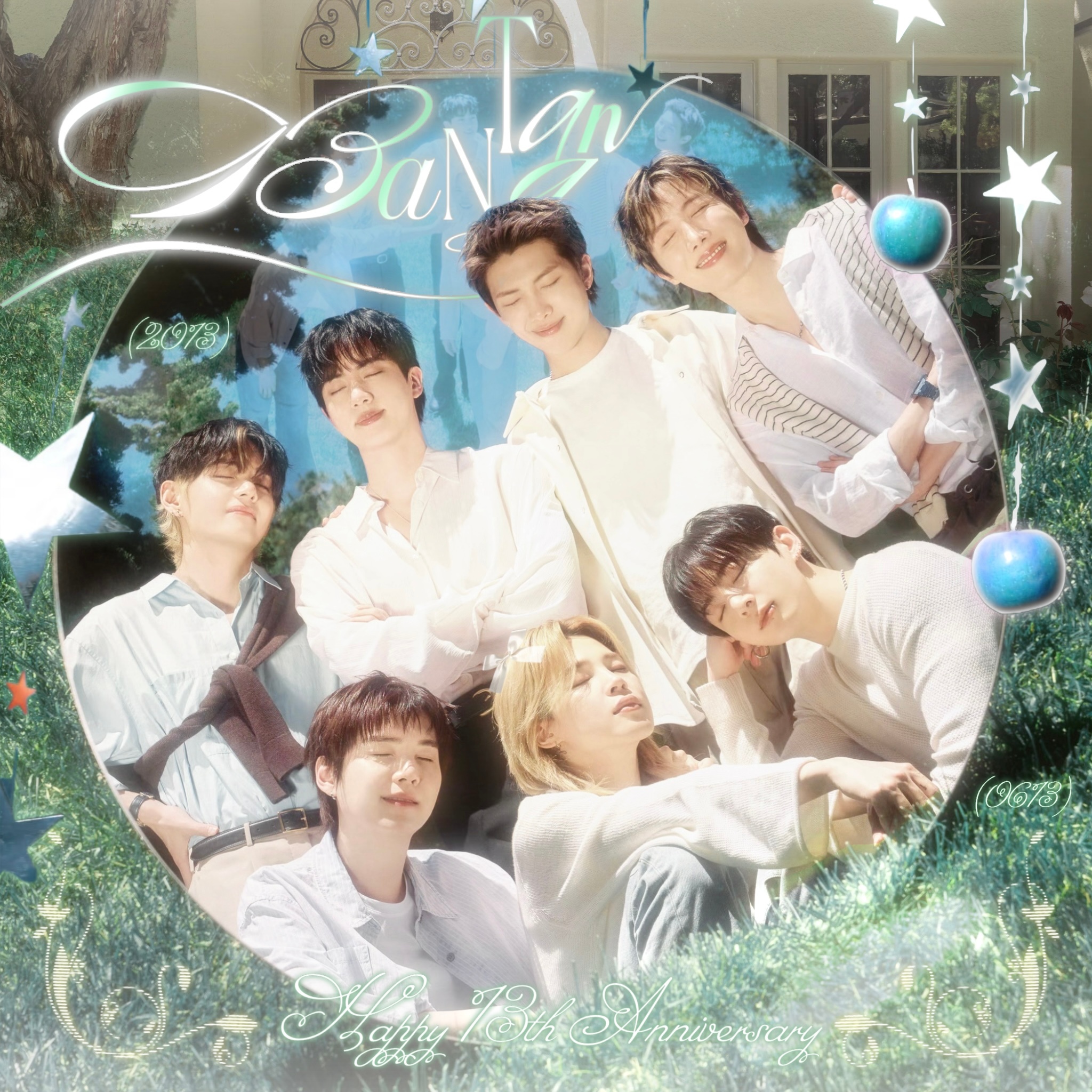 BTS十三周年海报 防弹少年团0613出道十三周年快乐微风掠过阳光炽热的六月盛夏