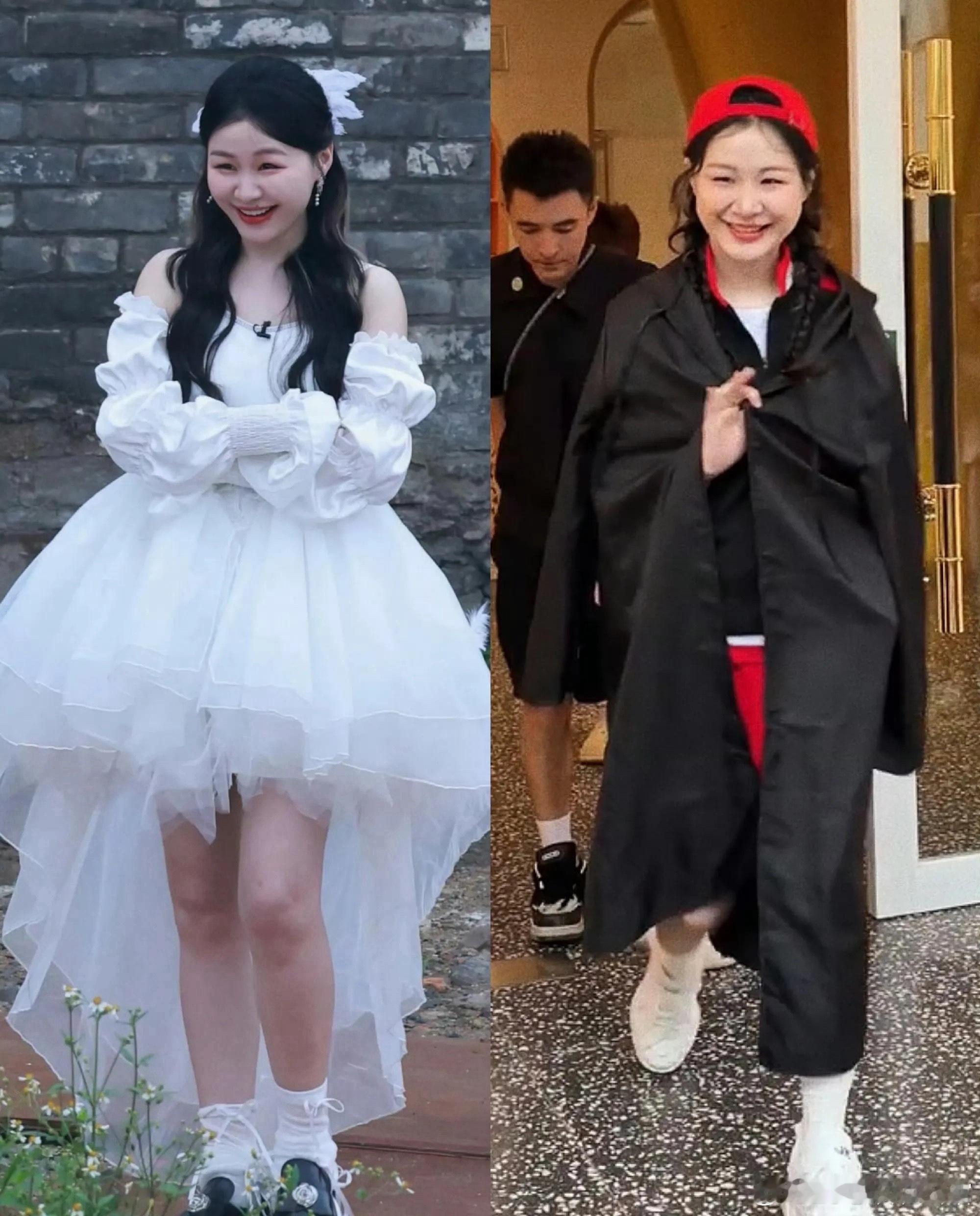 原来之前金靖就多次用宽松衣服来掩饰自己怀孕 