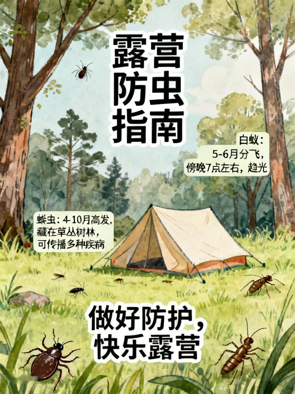 夏天到了，野营郊游超快乐，但防蜱虫、红蚂蚁等毒虫可不能掉以轻心！每年4 - 10