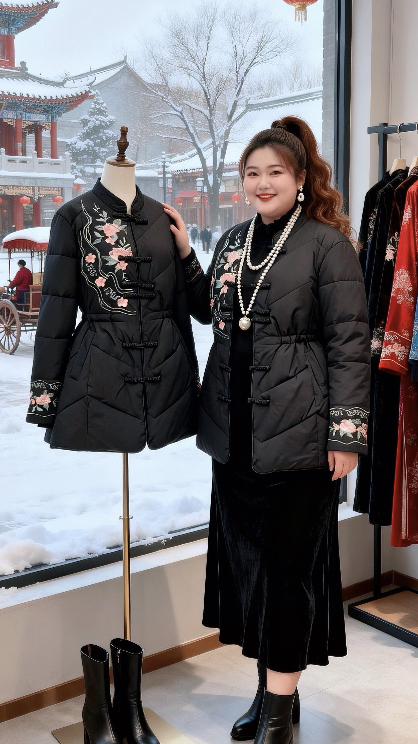 大码女装 棉服 加厚保暖年底微胖女生体面穿搭胖妹妹的冬季有效穿搭