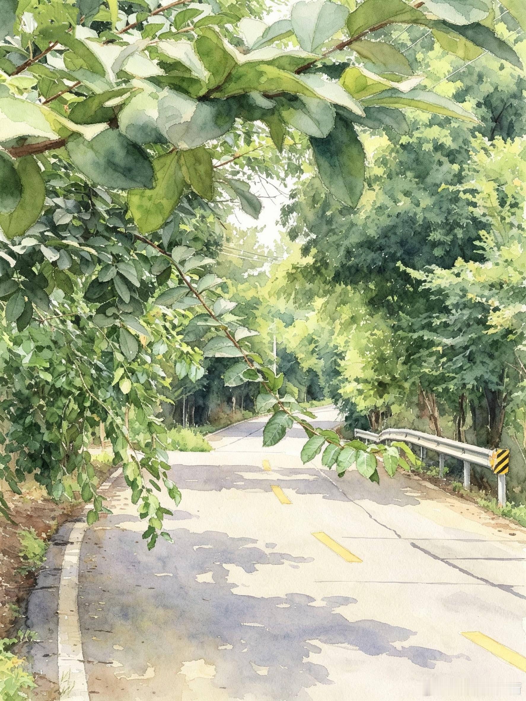 当我村变成水彩画。