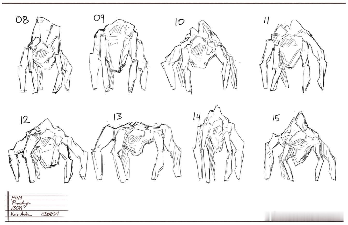 《挽救计划》的角色设计师Kristafer Anka为Rocky设计肢体语言的草