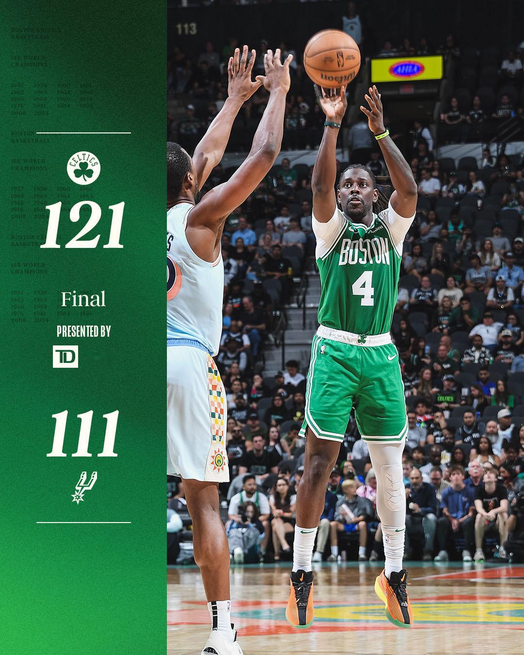 凯尔特人国度 FINAL : Boston Celtics 【 121-111 