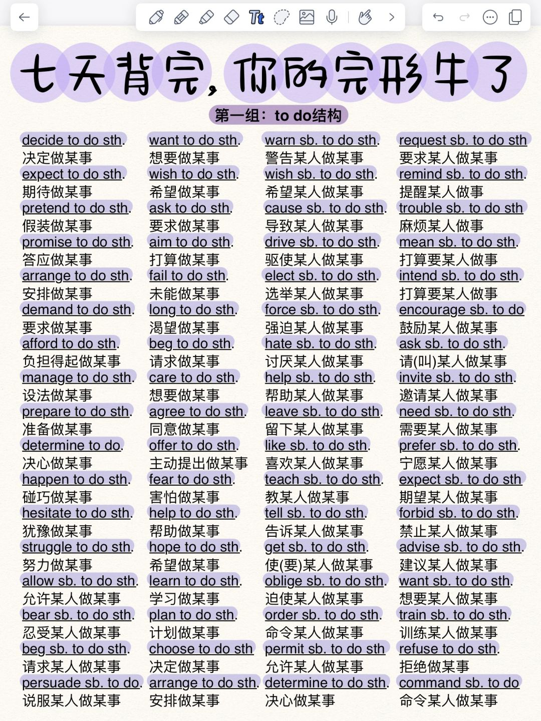 7天背完，你的完形填空就厉害了！一定要背！