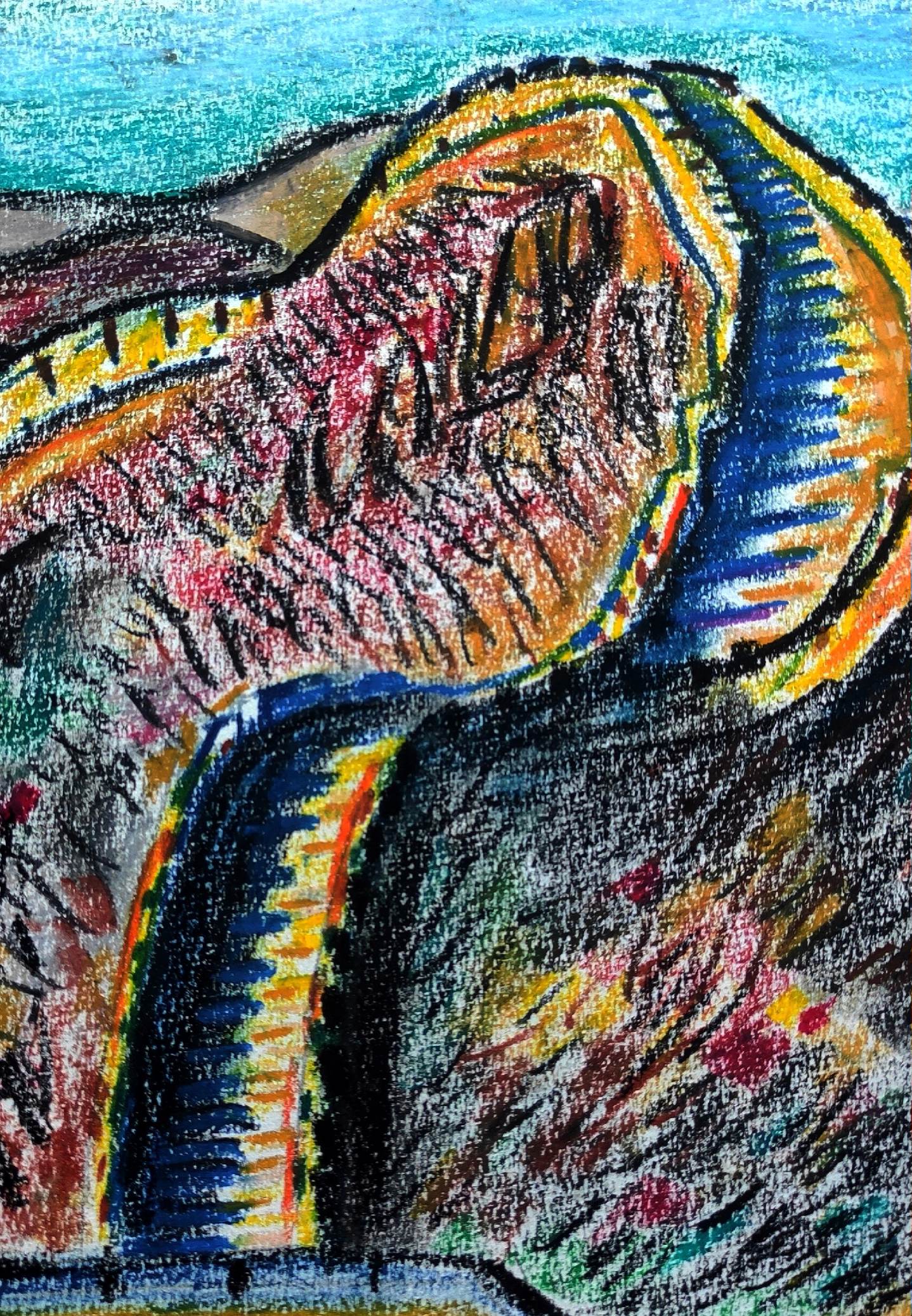 秋登蝈蝈楼。城墙蜿蜒系群山，秋染层林浓似丹，最是长空澄万里，一痕黛色入...