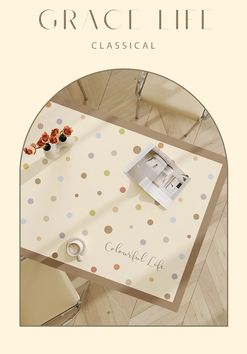 桌布新宠😍皮革餐桌垫