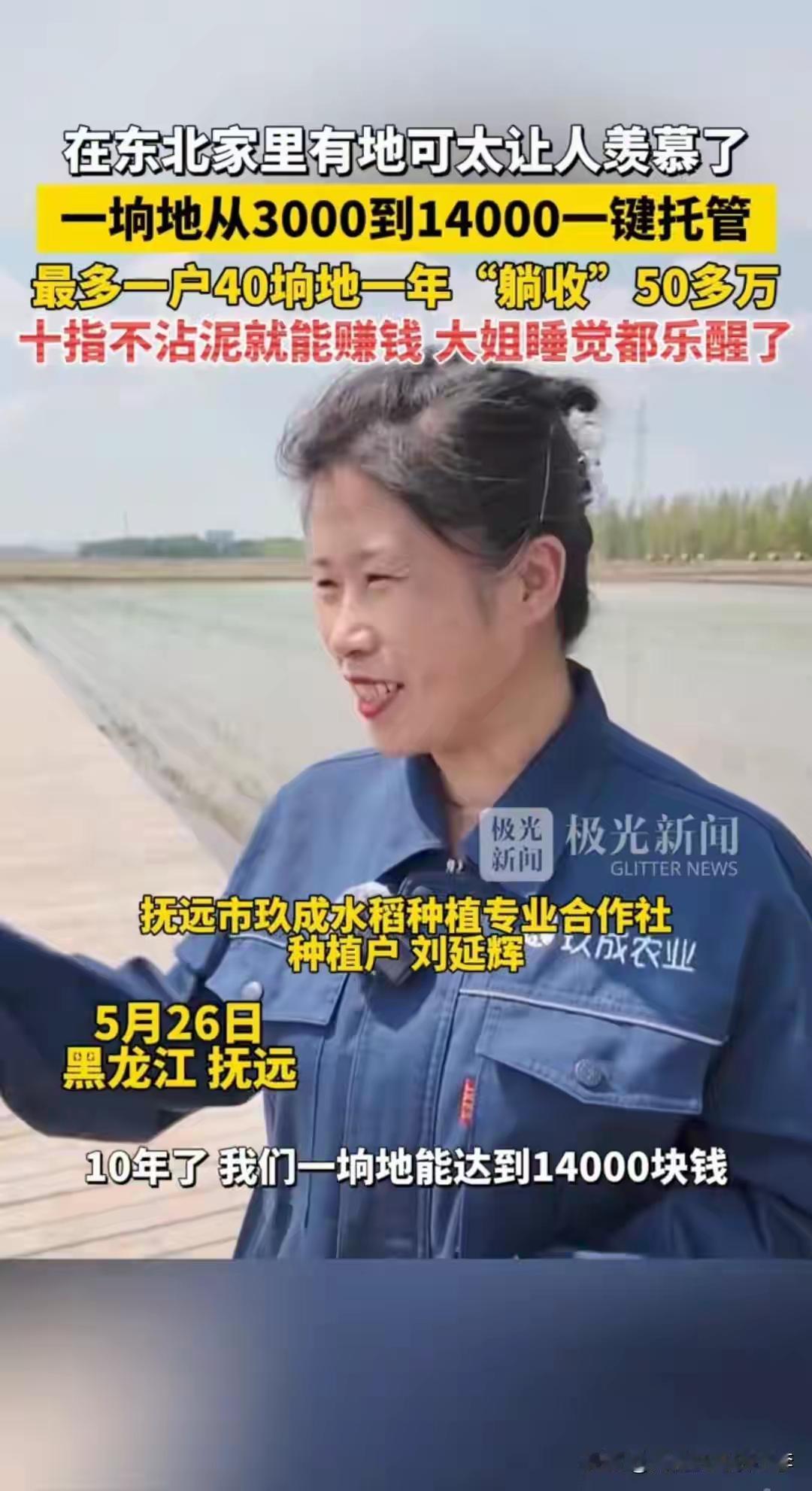 东北土地托管爆火！3000元到14000元差价惊人，一垧地赚翻，农民彻底解放双手