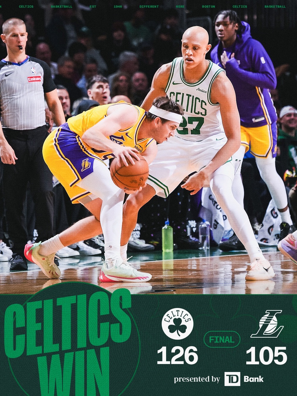 凯尔特人国度 FINAL : Boston Celtics 【 126-105 