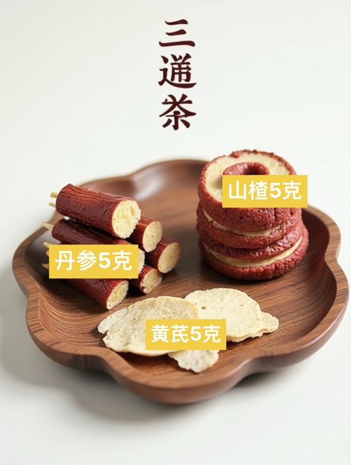 养生茶 三通茶黄芪山楂丹参 食疗小妙招 三通茶 每日一茶你喝了吗