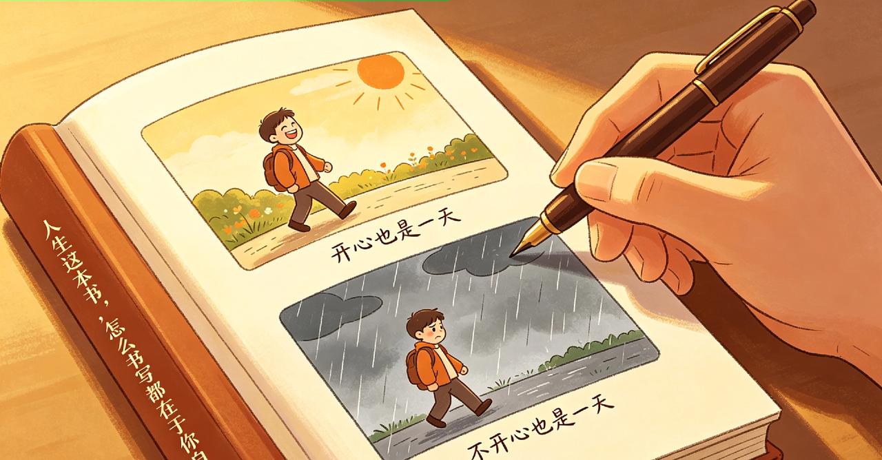 人生这本书，执笔从来都是自己
 
人生，就像一本漫长的书。
没有既定的剧情，没有