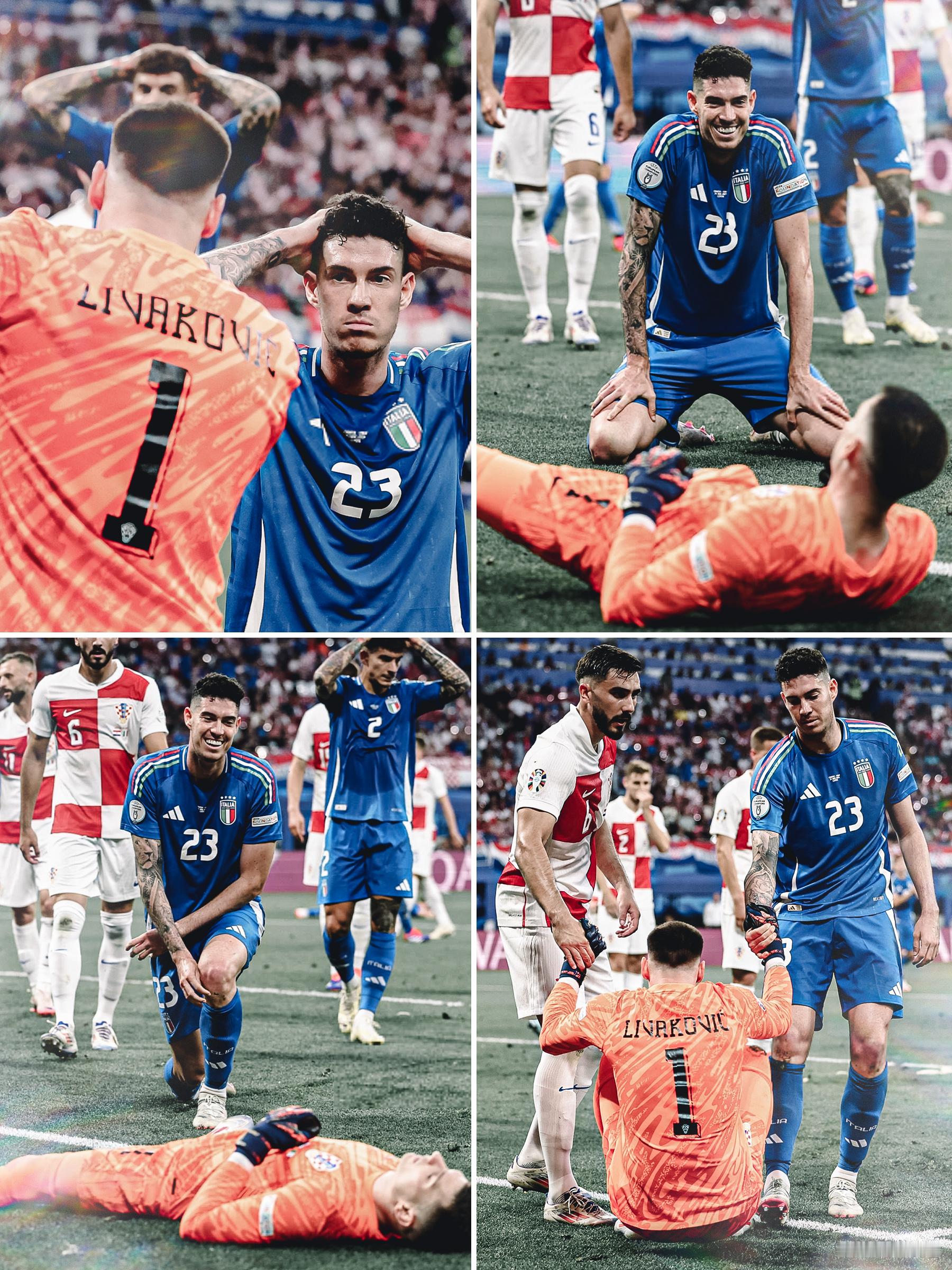 巴斯托尼也向利瓦科维奇的神勇扑救表达尊重。🇮🇹🇭🇷#克罗地亚vs意大利#