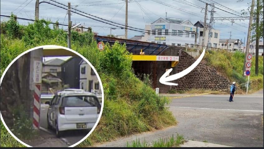 日本岐阜县一名女子乘坐朋友驾驶的车辆时，将头伸出窗外，当车开进一处涵洞，女子撞上
