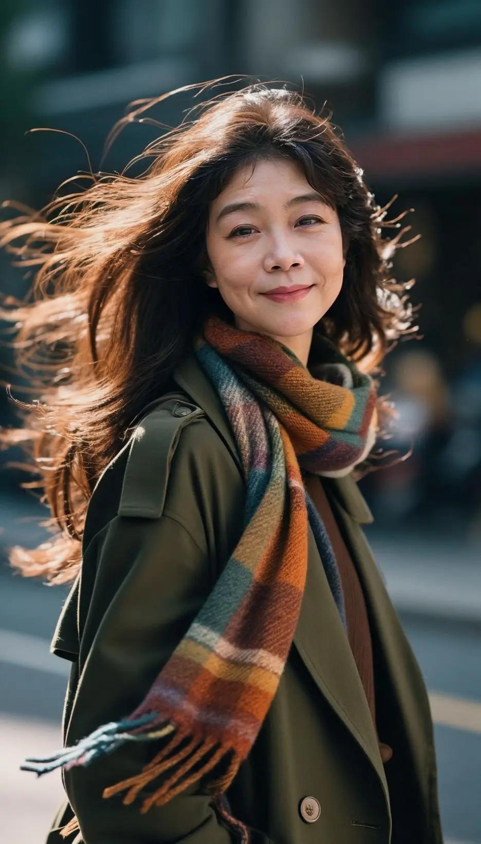 今日分享。AI风衣街拍