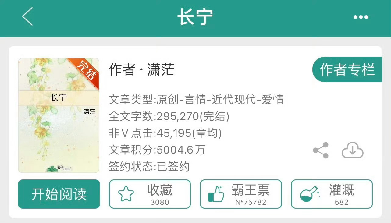 小说推荐：《长宁》 作者:潇茫简评：清冷单亲妈妈vs痞帅腹黑总裁，熟男熟女，带萌