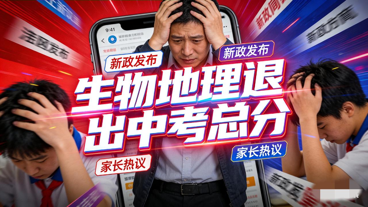 紧急提醒！
生物地理退出中考总分！
家长千万别大意！

多地突然官宣，家长圈直接