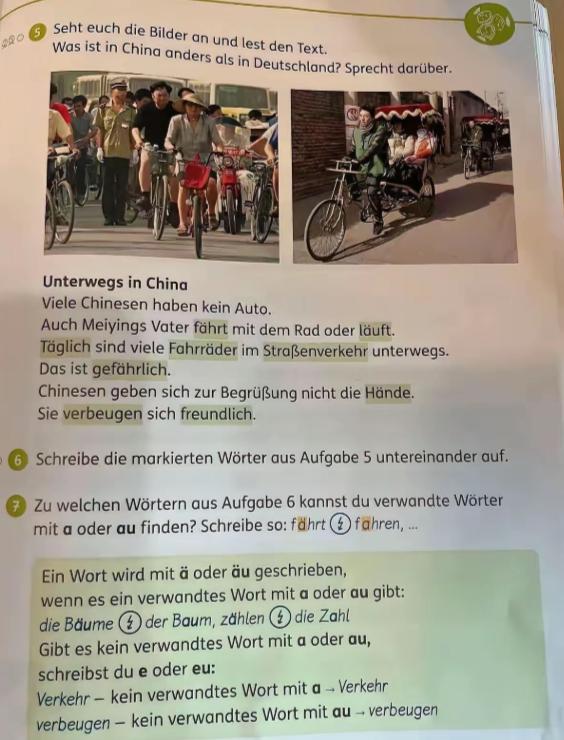 2026德国教材：很多中国人没有汽车，出行靠自行车或步行，街头遍布自行车十分危险