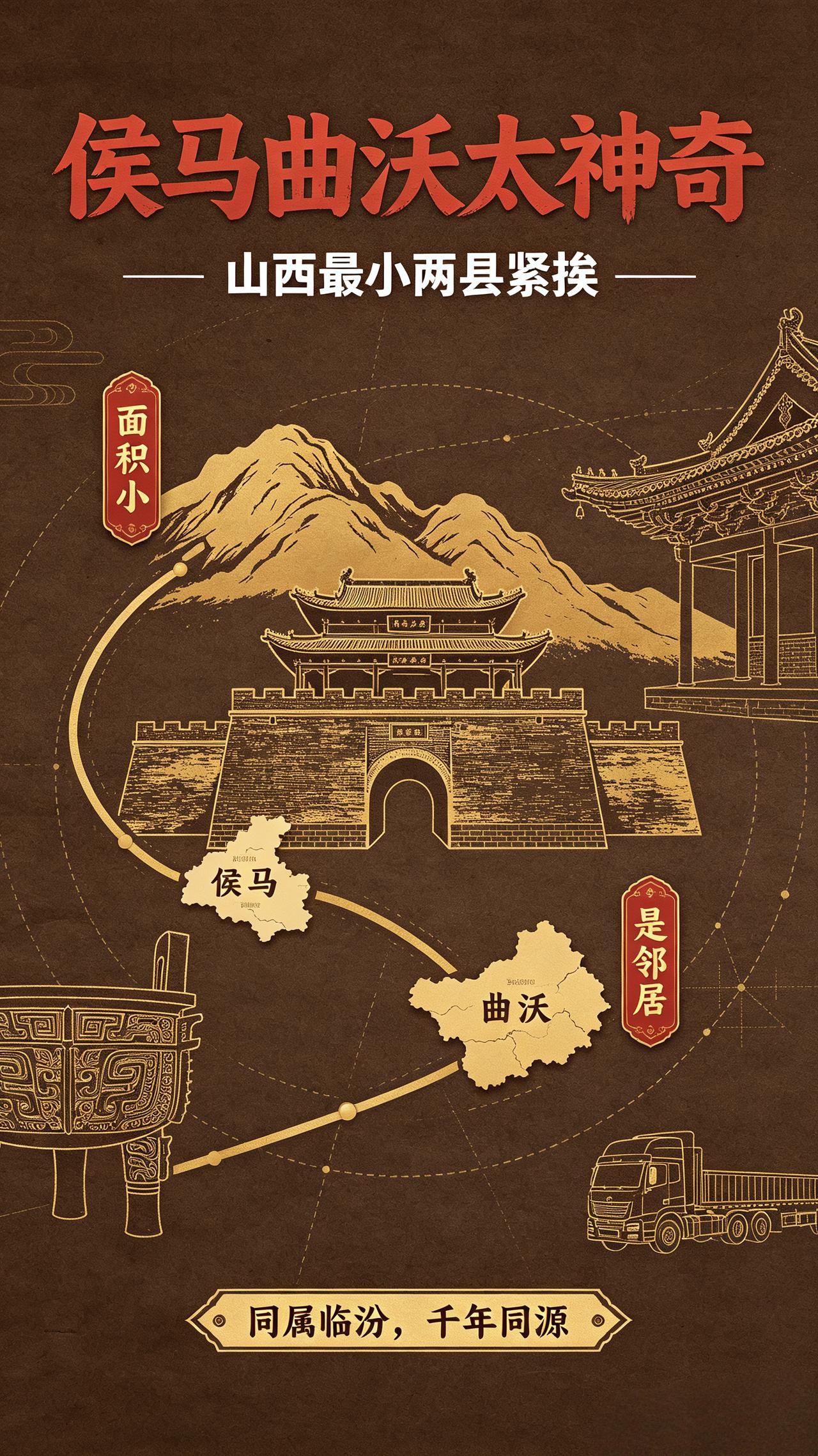 谁都想不到！山西面积最小的两个县城，居然都在临汾！还是千年邻居、历史一家人！
 