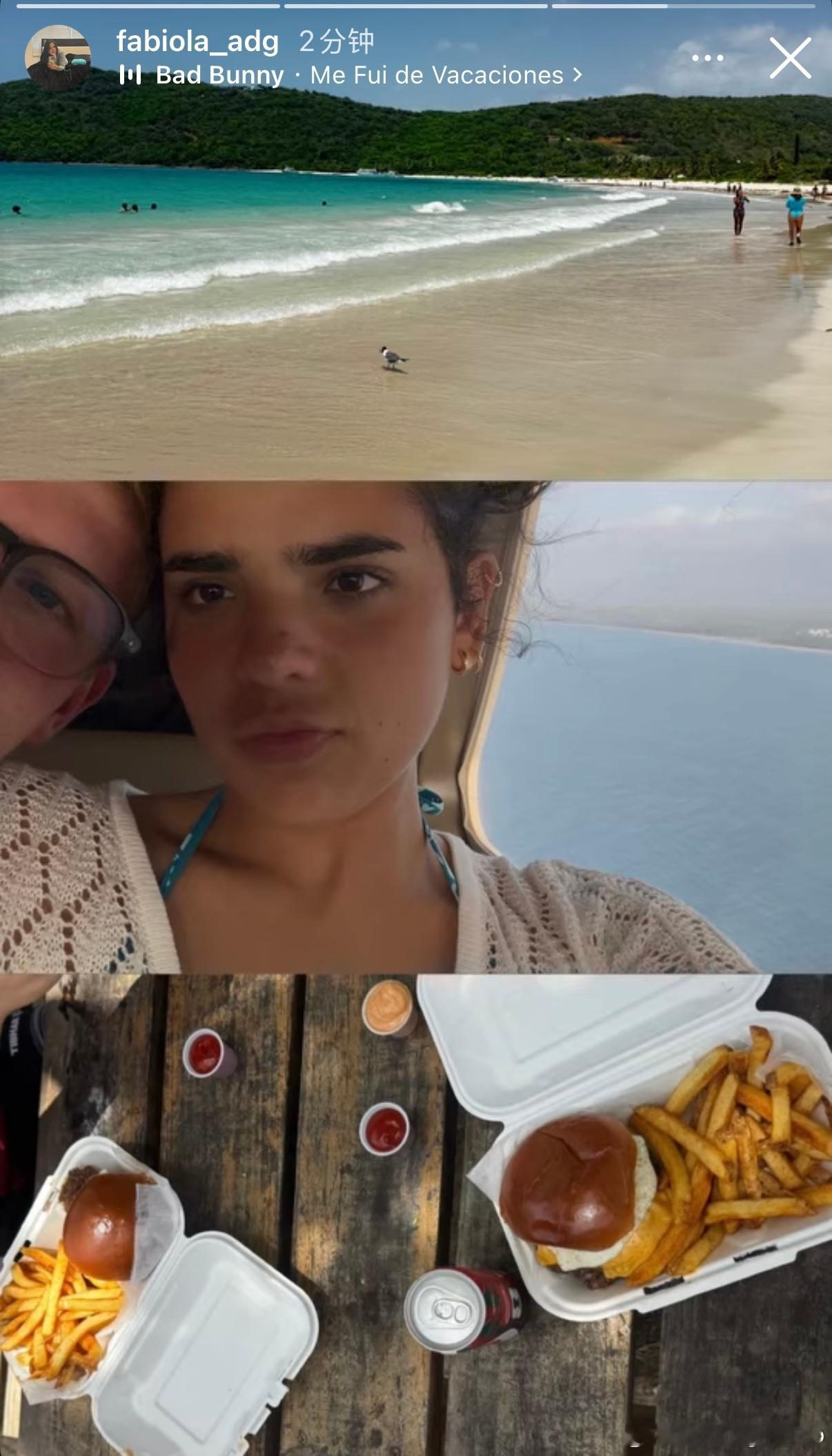 费利克斯和法比奥拉在波多黎各弗拉门戈海滩度假🏖️ 