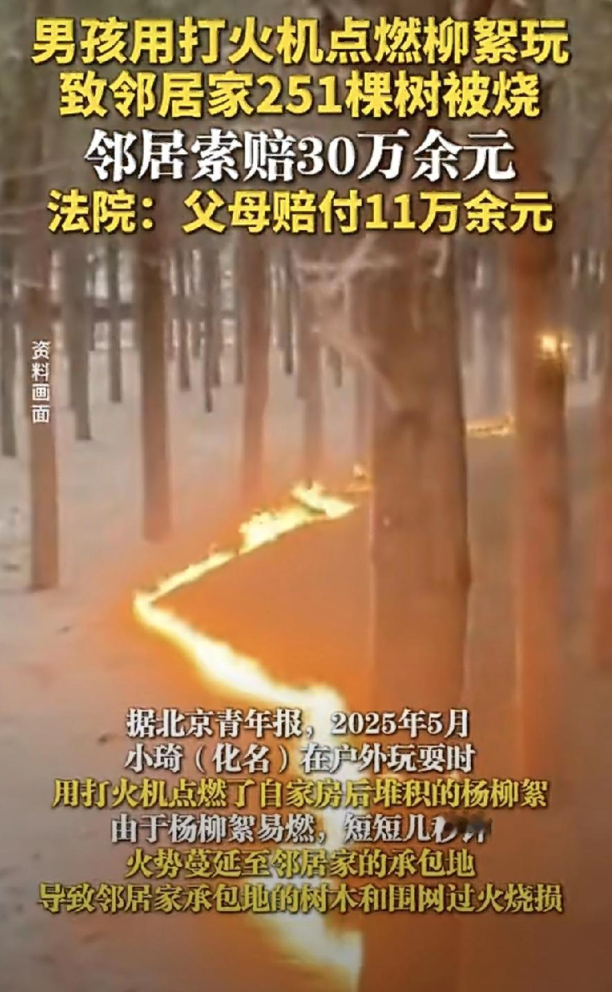 14岁孩子玩个打火机，爸妈赔了11万多！这个教训有点贵！

这两天有没有刷到这条
