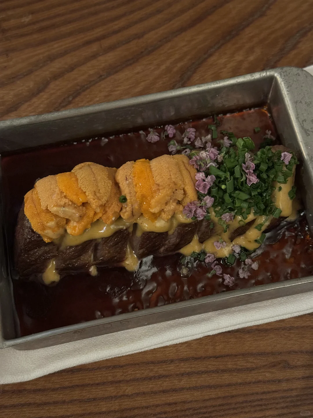 纽约😧这一口和牛加海胆简直无敌🦍