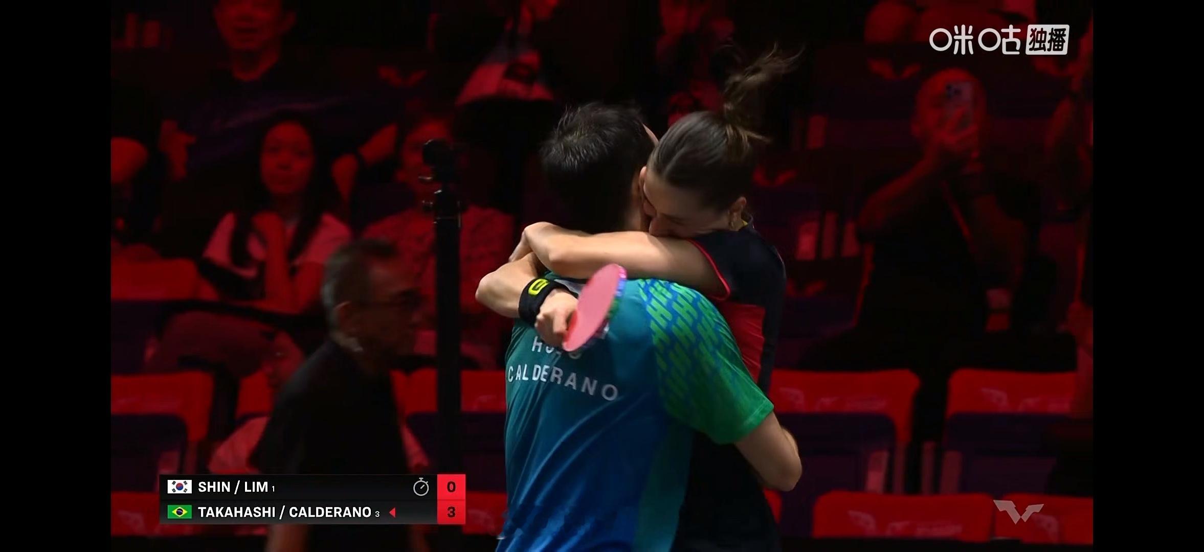 我的天啊还真让巴西情侣拿到冠军了哈哈哈哈居然还是零封林申（看了几分高桥真的发挥很