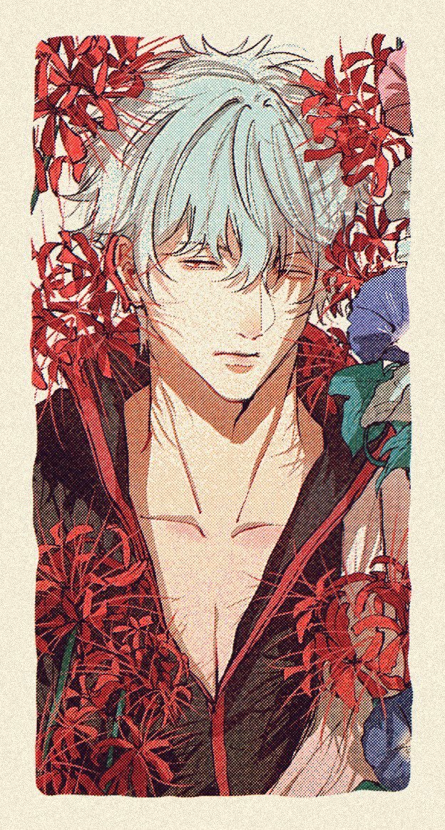 银魂“与花相配的四位银魂人士”🌸(画师2_Loji)动漫仲夏狂欢季暑期片单交换