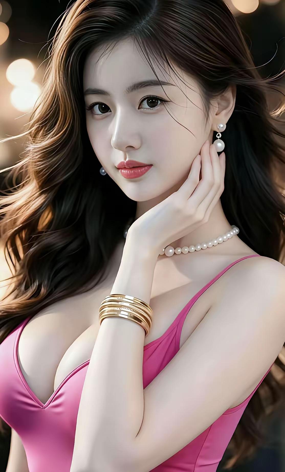 这姑娘好漂亮，配饰也很精致！