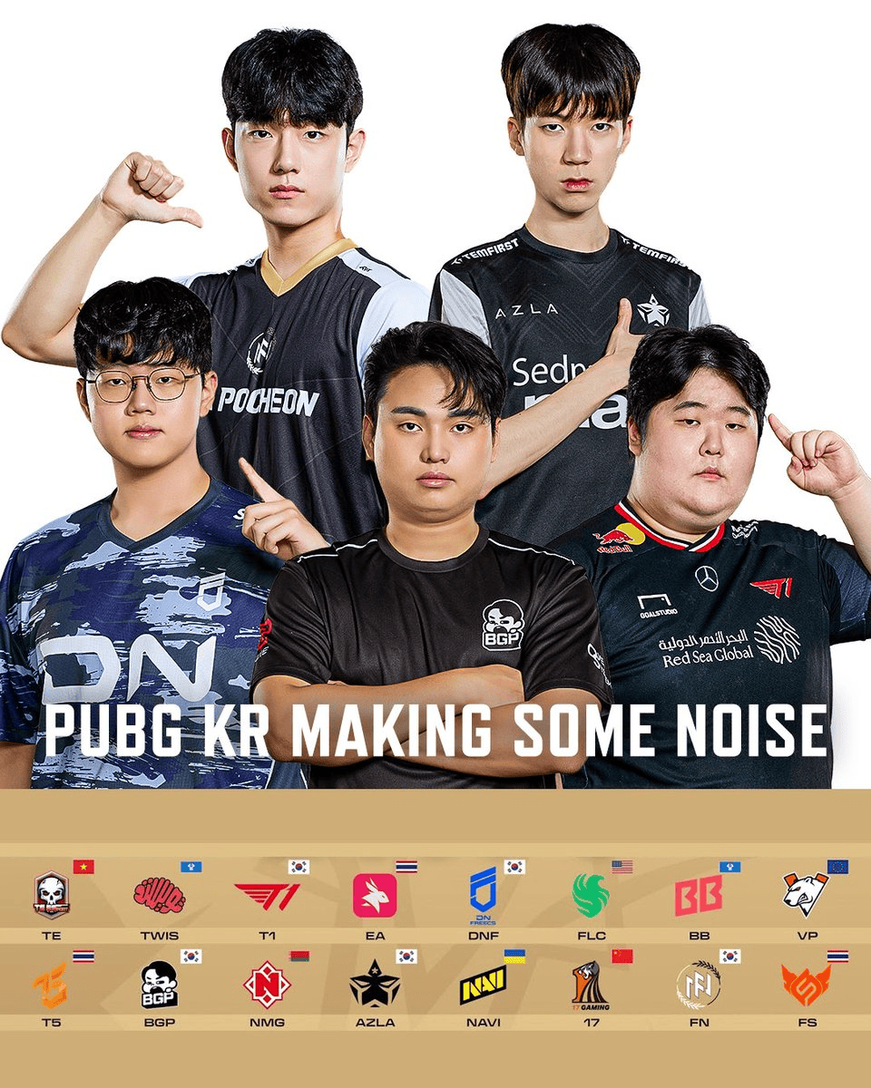 PUBG赛事官方社媒更新：趣味事实：决赛有五支韩国战队