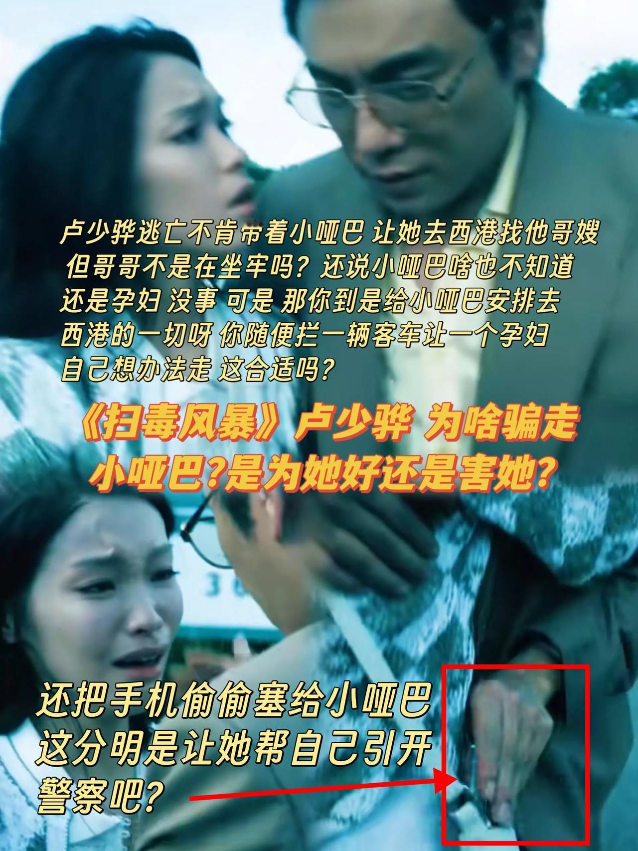 《扫毒风暴》卢少骅 为何要骗小哑巴？[what]
卢少骅对小哑巴的感情，其实不能