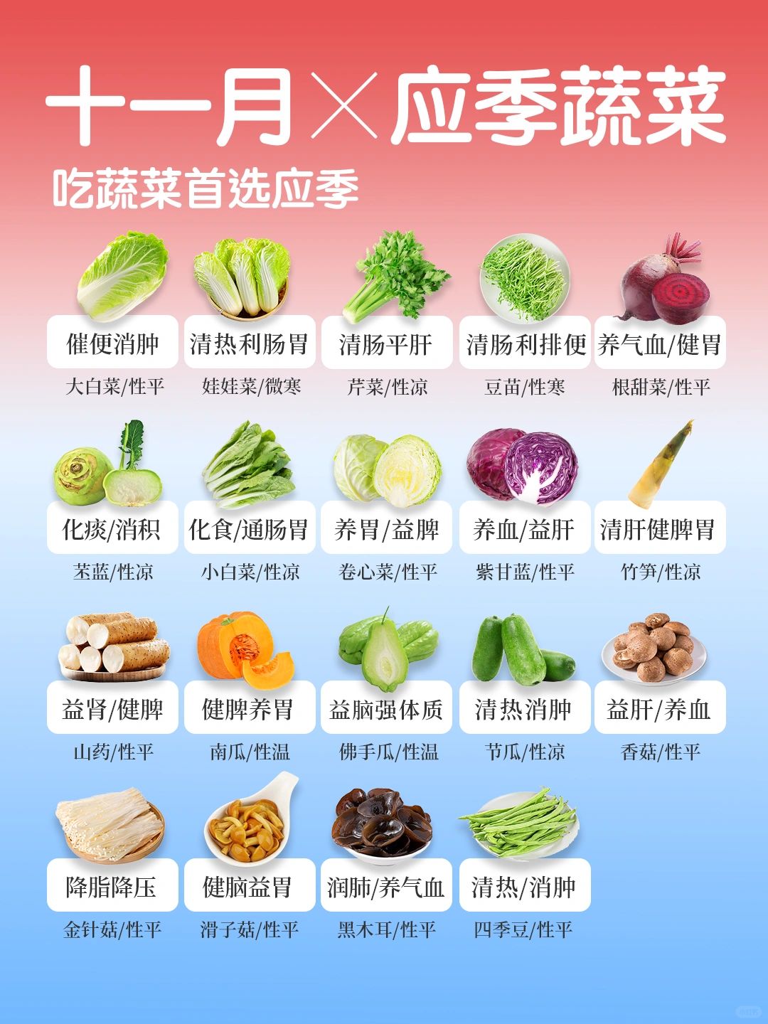 11🈷️应季蔬菜速查👆｜吃蔬菜首选应季🥬