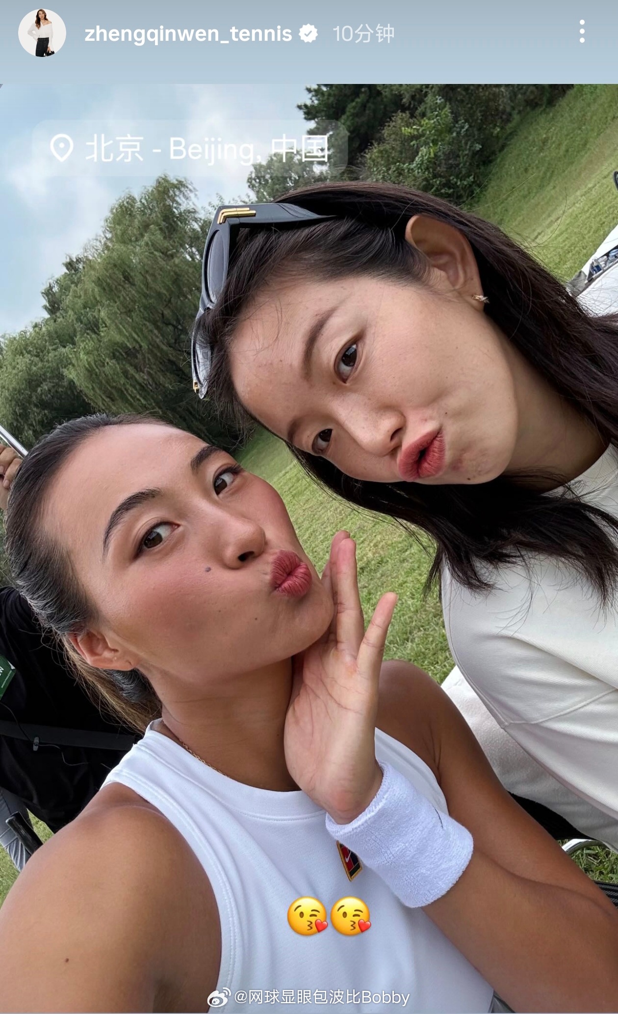 钦文在北京送给大家的么么哒😘😘😘郑钦文的郑在进行时wta[超话] ​​​