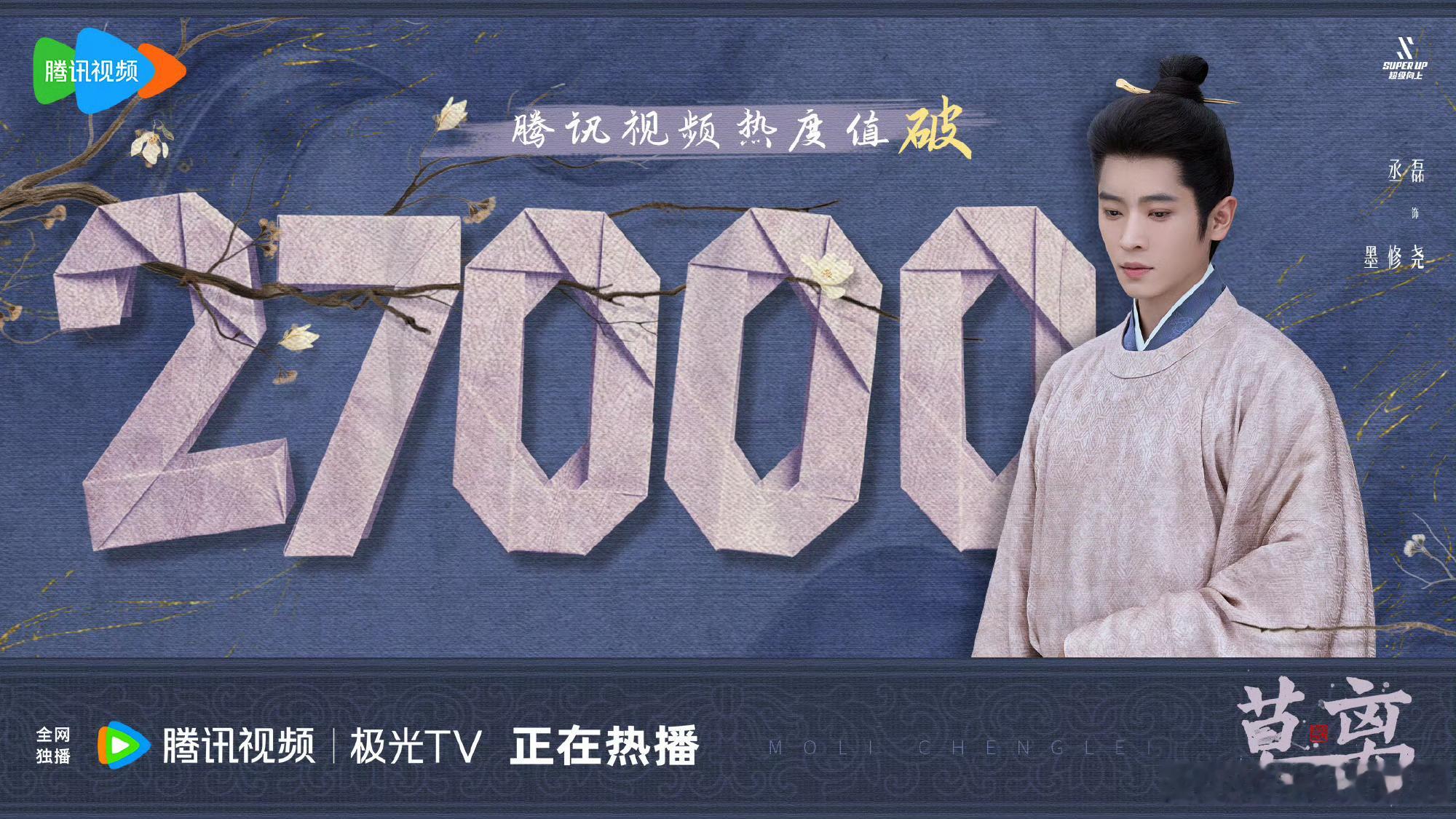 莫离热度古装剧《莫离》热度狂飙，开播即破25000创午间档纪录，数据一路领跑全网