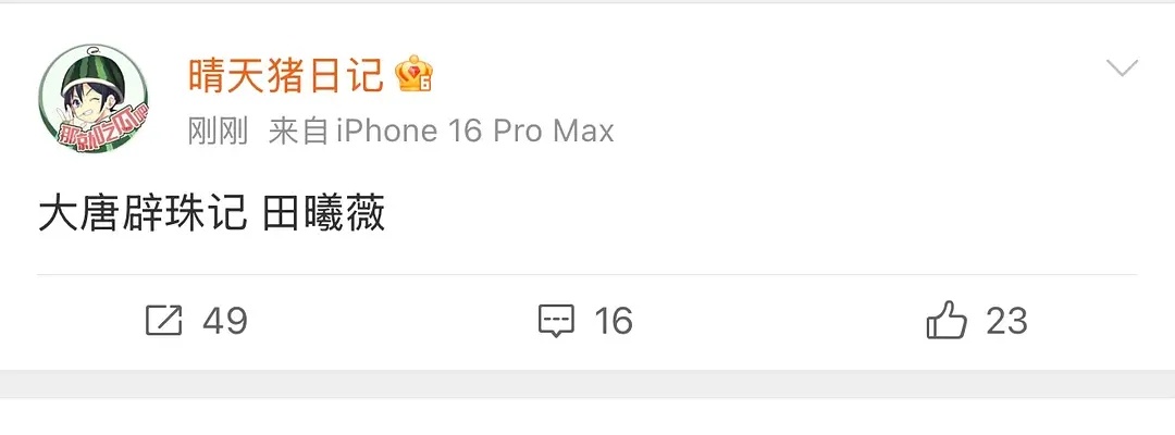 田曦薇起势了：商务沪上阿姨➕🫓大唐辟珠记 