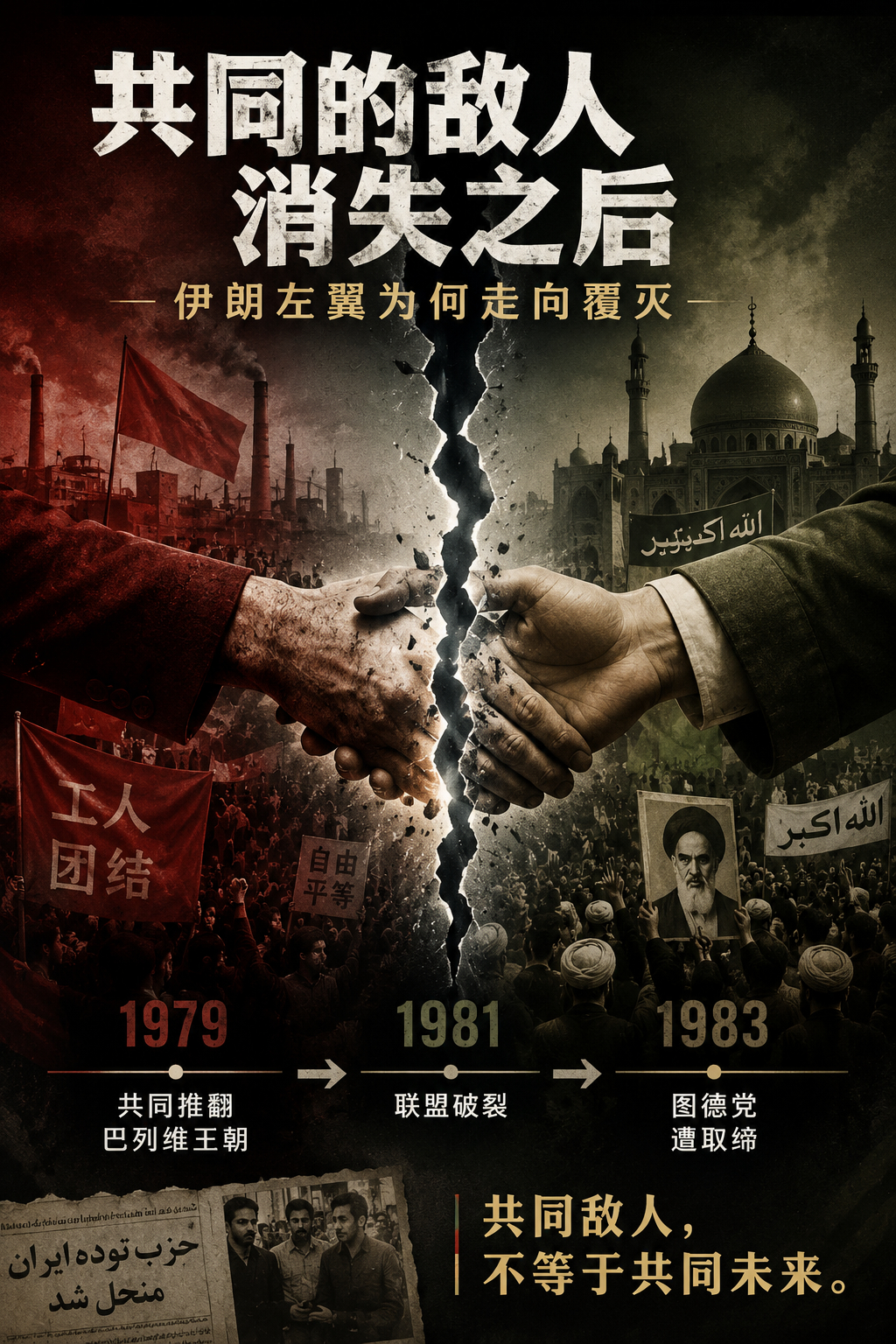为什么伊朗共产主义者选择和伊斯兰神权合作，最终导致覆灭？Claude对此解答：伊
