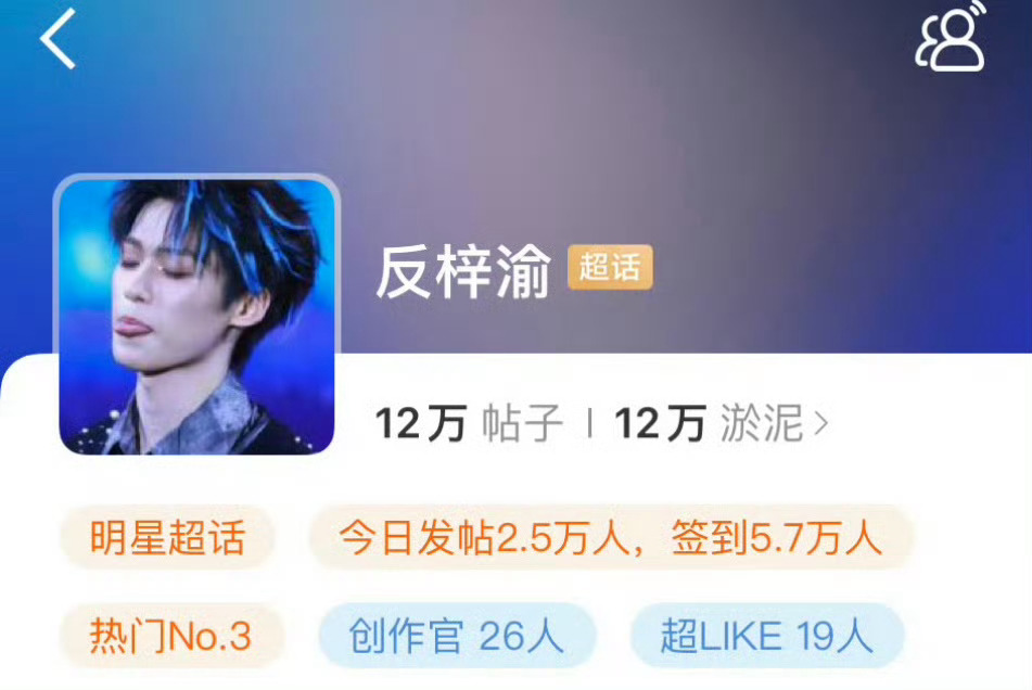 反梓渝超话热度第三了为什么没有反田栩宁超话？ ​​​