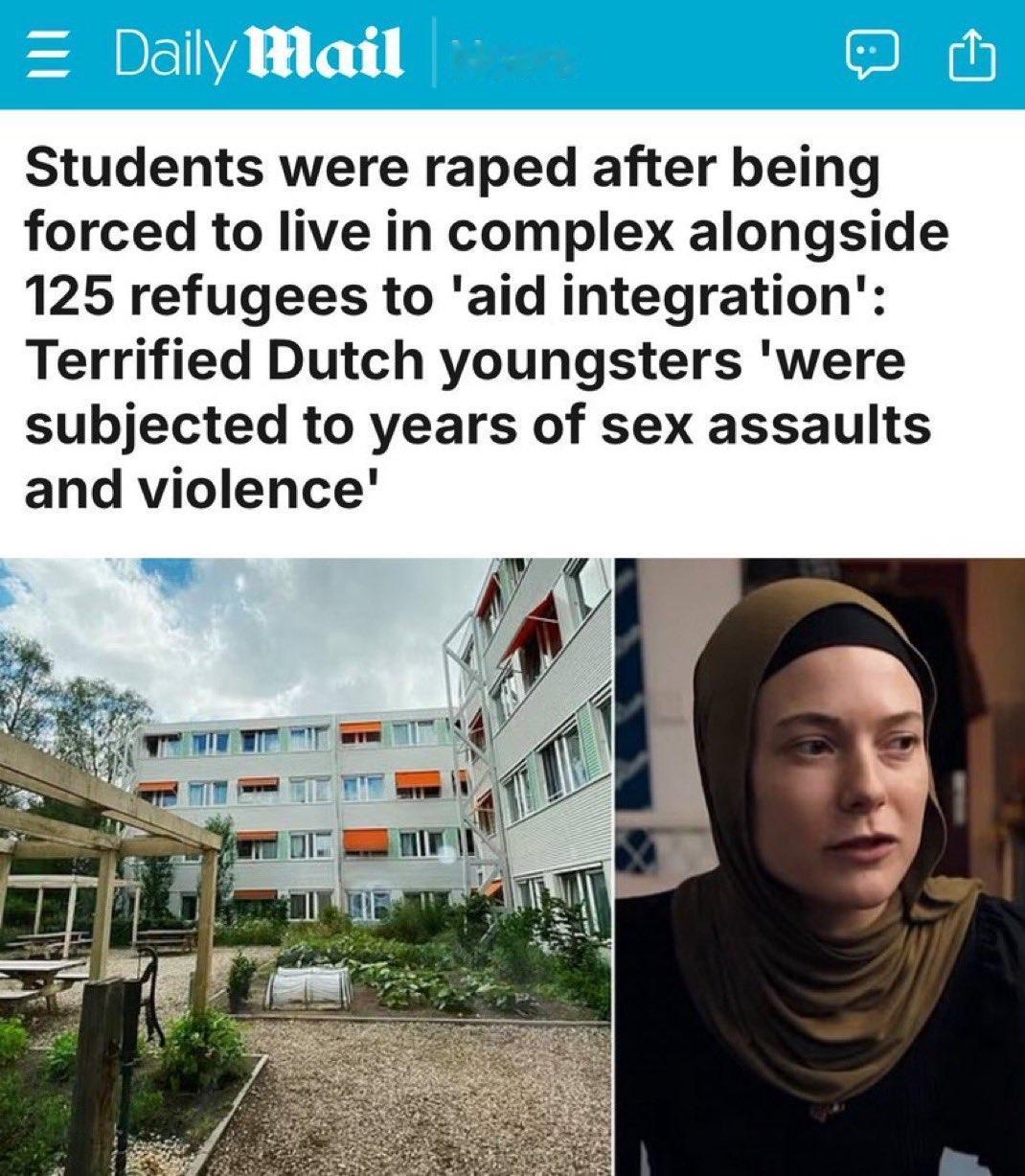 荷兰爆出重大丑闻，125 名学生被安排与 125 名寻求庇护者共同生活，进行一项
