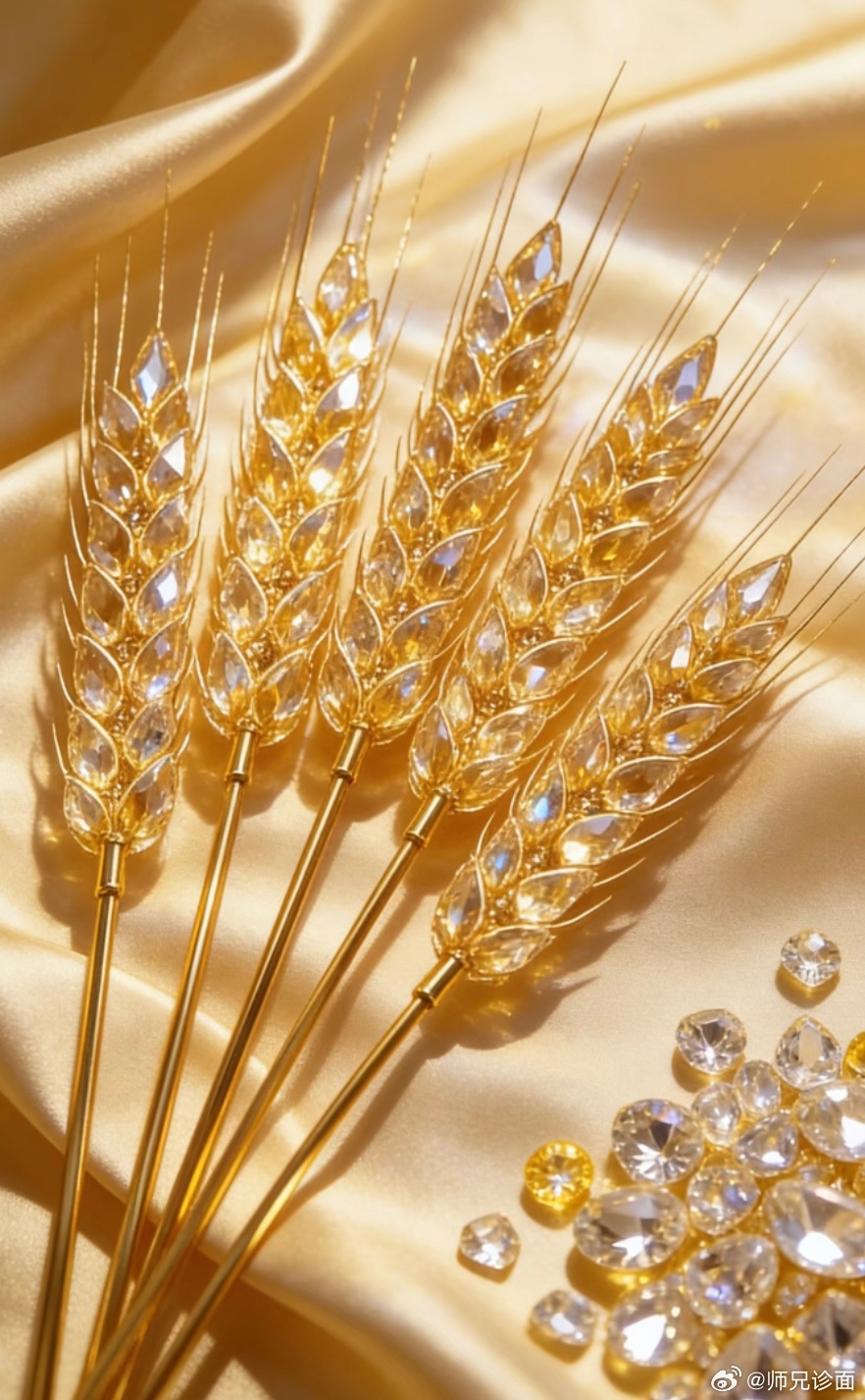 鎏金麦穗，把平凡日子过成星光，让自己收获满满，幸福满满，生活处处圆满。点赞，收下