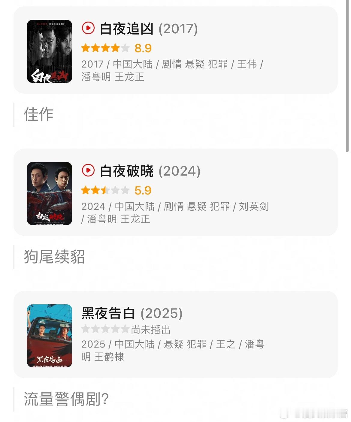 王鹤棣、潘粤明《黑夜告白》会是白夜追凶2.0，还是白夜破晓2.0很难不怀疑剧方起