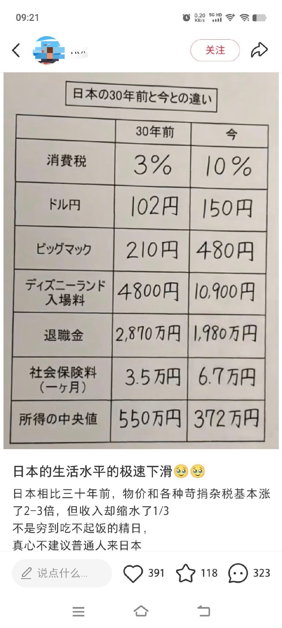 在日博主抱怨在日本的生活水平的下滑日本抗议者高喊中国对不起