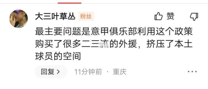 🇮🇹意大利足球🇮🇹
这位球迷说的非常对，不反对你意甲引进外援，但你也不能